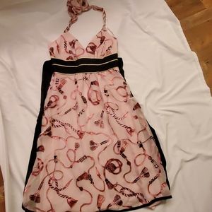 Super cute silk halter dress